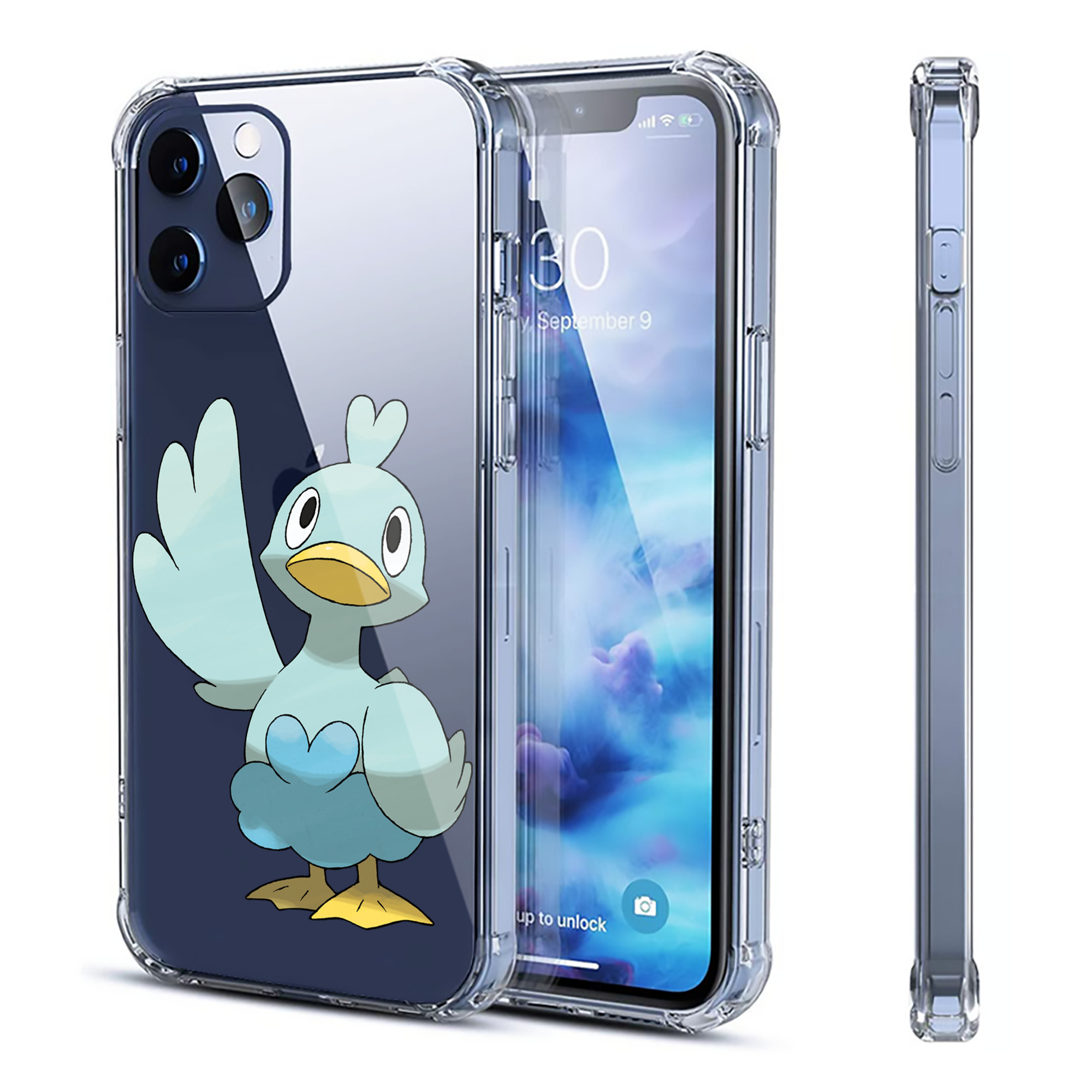 （画像用） ポケットモンスター Pokémon 【iPhone 12シリーズ対応】透明スマホケース（クリアソフトケース）